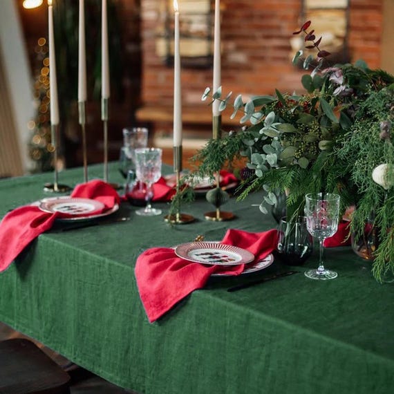Large dining table cloths discount