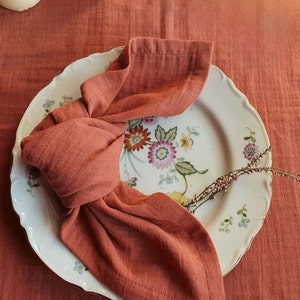 Gauze napkins | Set of 4 | Cotton Muslin cloth napkins | Dinner, Cocktail, Wedding | Natural Cheesecloth napkins