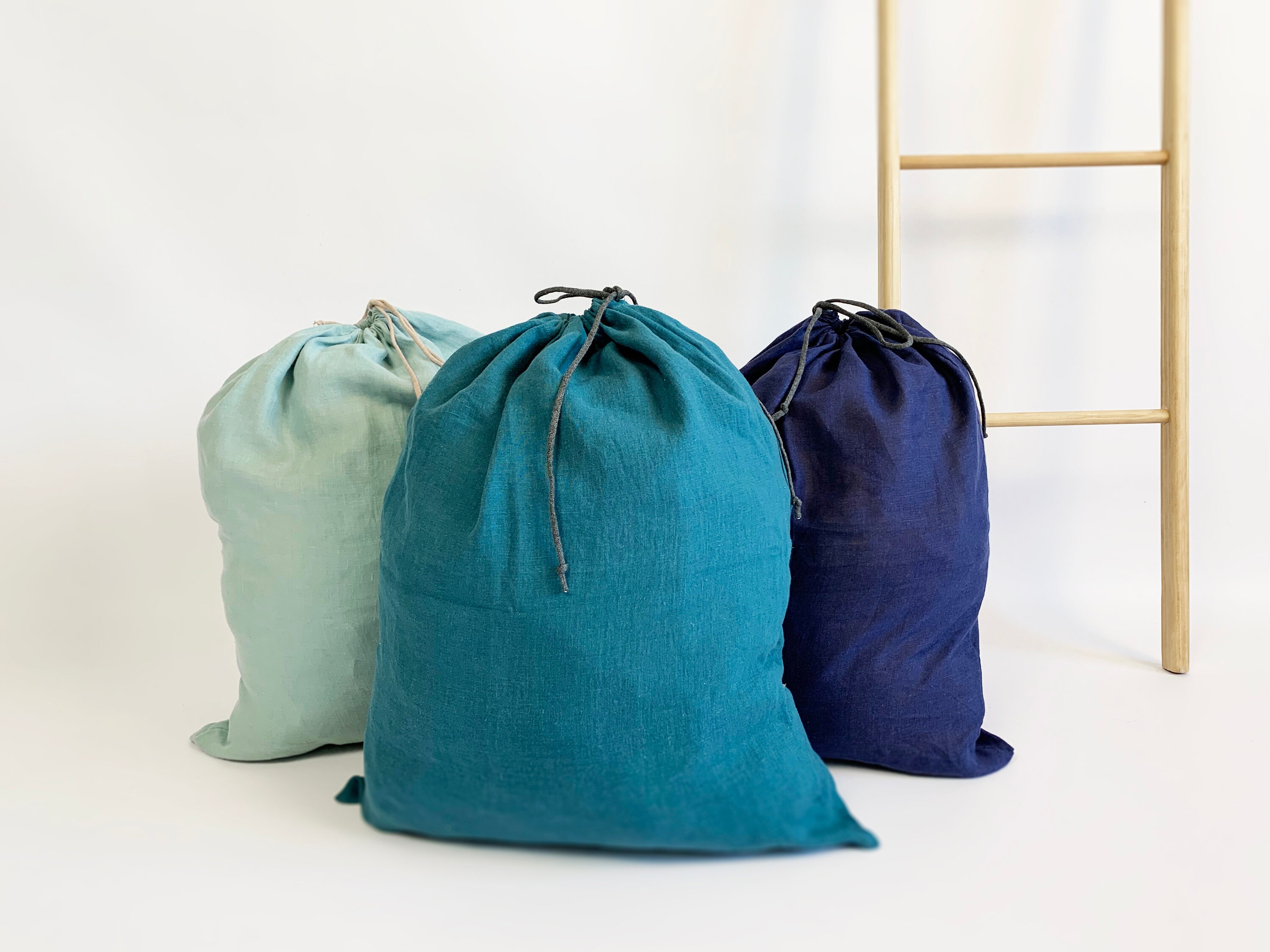 Linen storage bag All sizes Laundry Bread keeper drawstring Etsy