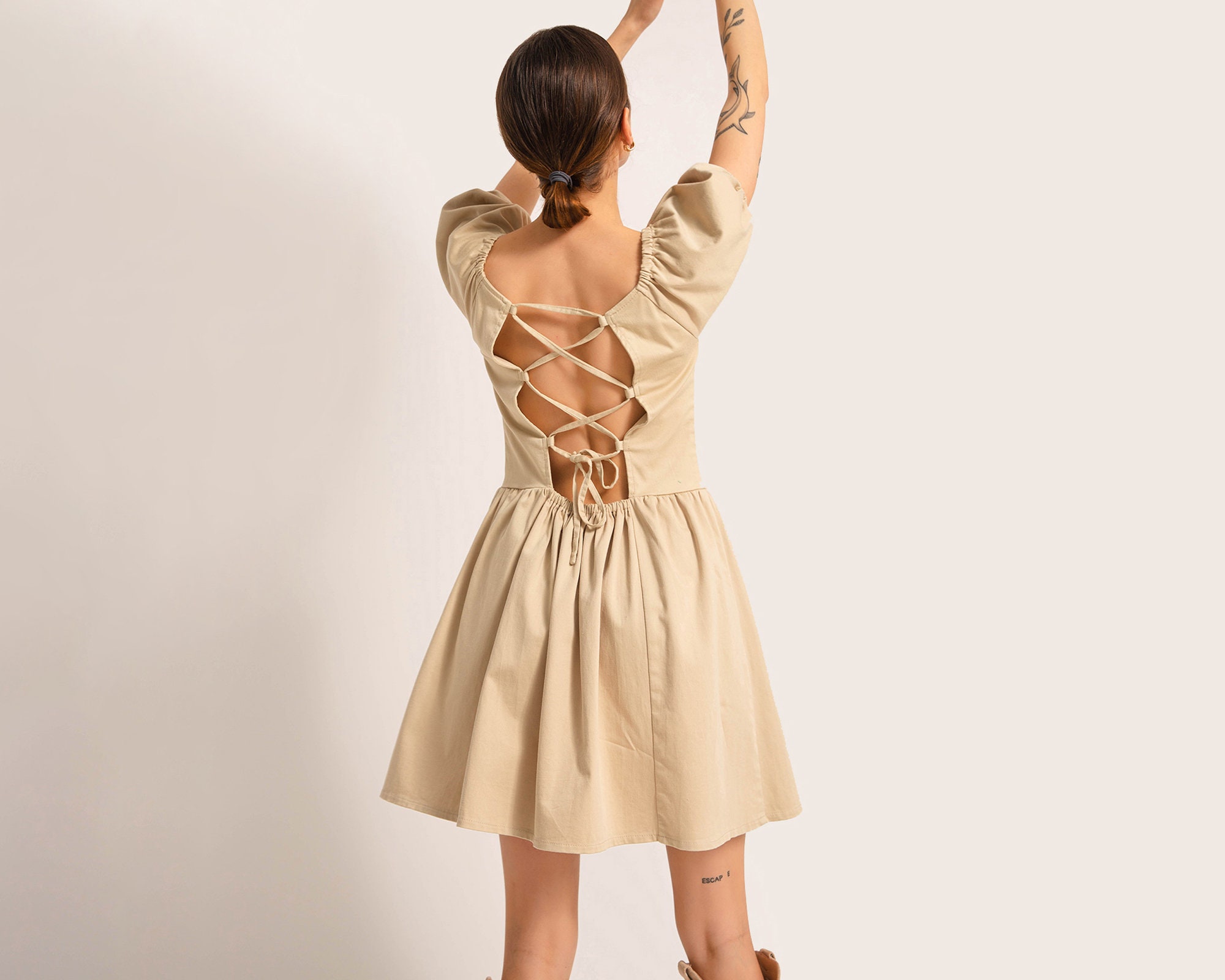 Open Back Dress - Etsy