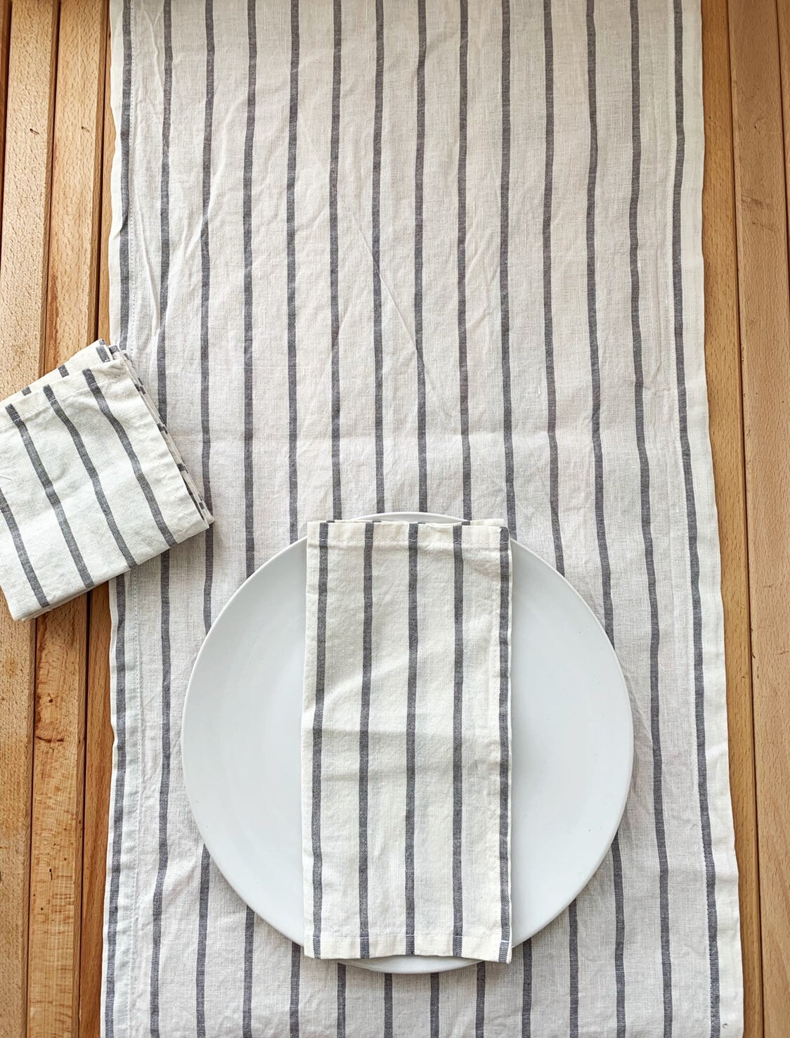 Striped linen napkins set of 4 6 8 10 12 Dinner Cocktail Etsy