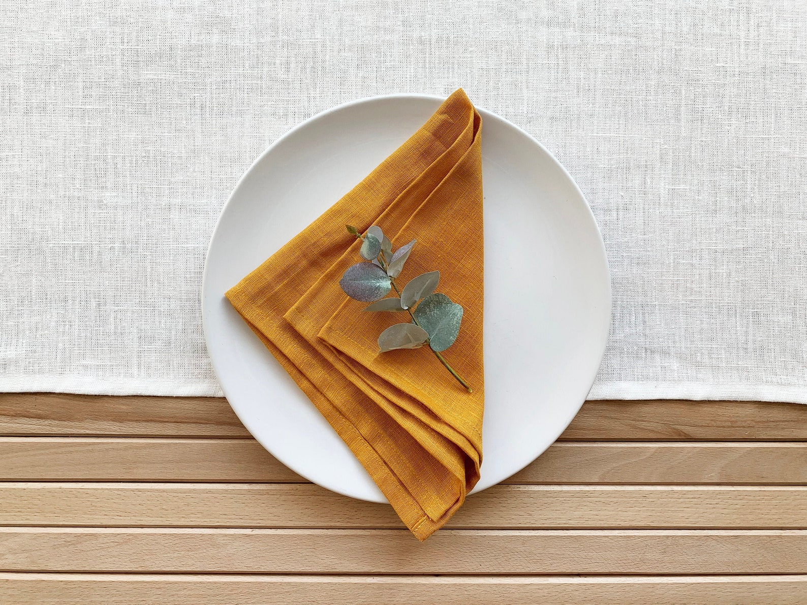Mustard yellow Linen napkins Cloth napkin set Dinner Cocktail Etsy