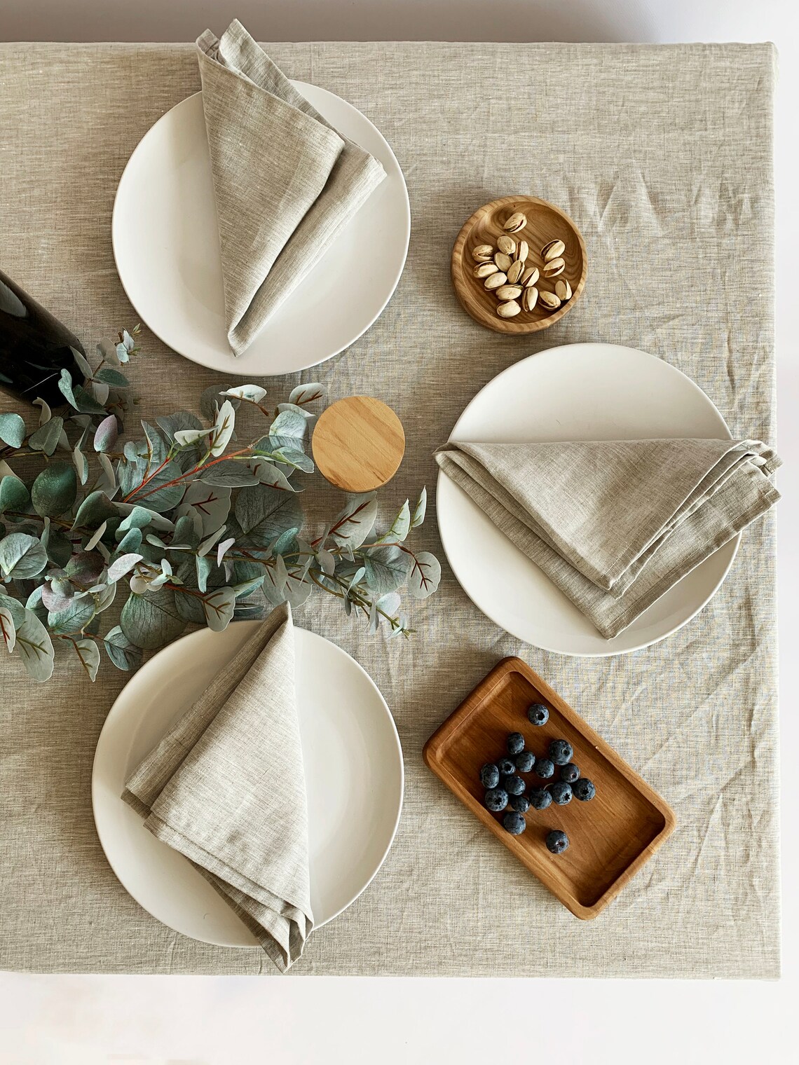 Natural gray linen napkins Cloth Dinner Cocktail napkins Etsy