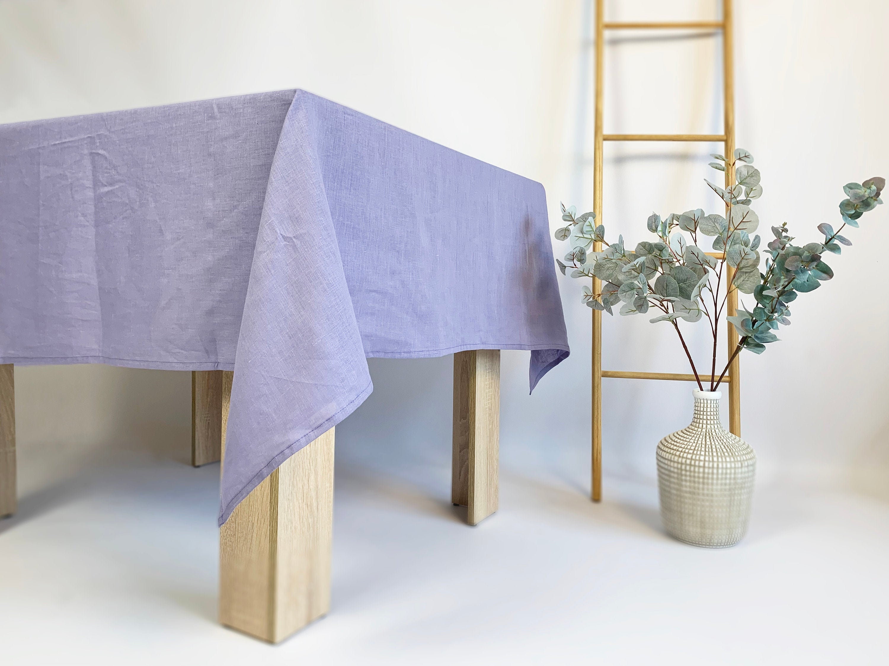 Light purple Lavender linen tablecloth Various size Lilac Etsy
