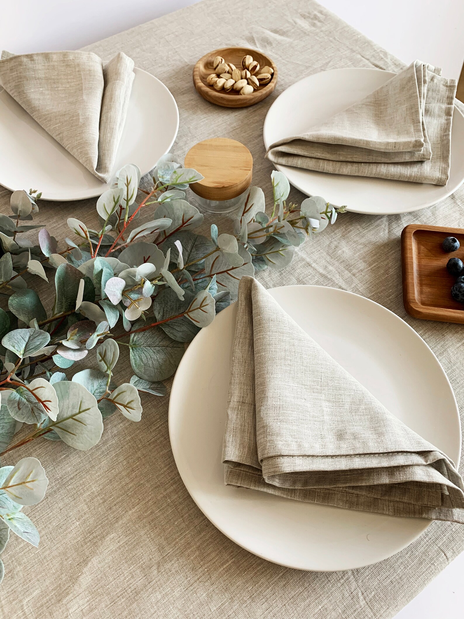 Natural gray linen napkins Cloth Dinner Cocktail napkins Etsy