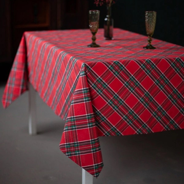 Tartan Plaid Square Table Cloth Etsy tartan-plaid-square-table-cloth-etsy