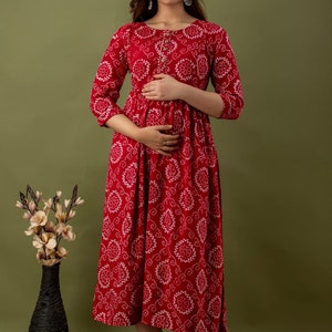 EXP -  Loxy rosy pink nursing dress