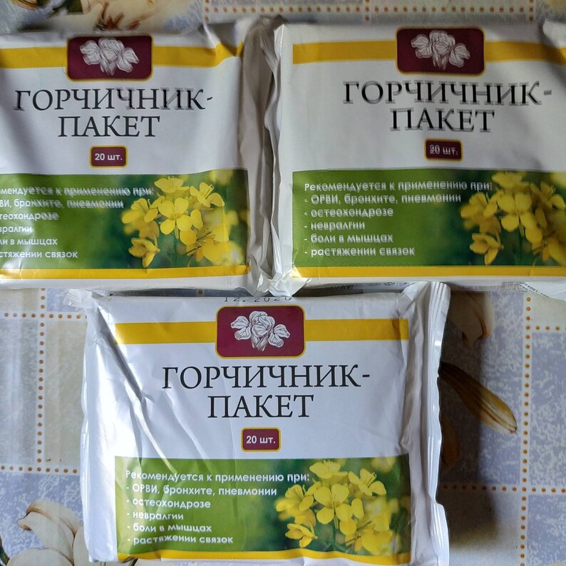 Mustard Plasters 3 pack fo 20pcs For Chest Lung Congestion Etsy