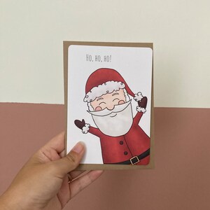 Gerich 50 Pcs Merry Christmas Holiday Greeting Card Xmas Cards Cute Santa  Claus Designs,Happy New Year Greeting Card with Cute Christmas 