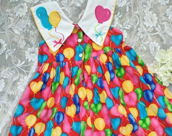 Vintage 1990s balloon girls dress by copper key ( age 6 )