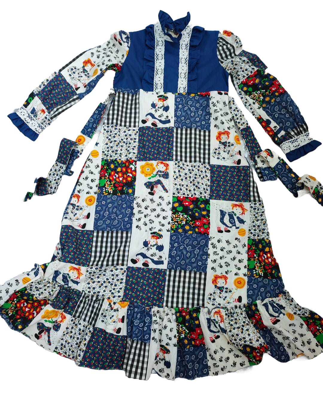 Patchwork Ragdoll Vintage Ragdoll Patchwork Girls Dress Age 6 - Etsy