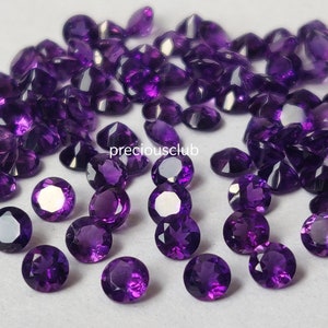 Natürlicher Amethyst Rund 4 mm facettiert - Lose Amethyst AAA Top Qualität