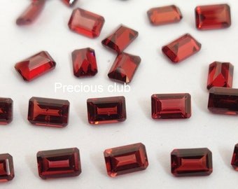 Natural Garnet Mozambique 4x6mm to 8x10mm Octagon Cabochon Loose Gemstone 6x8mm 7x9mm 8x10mm