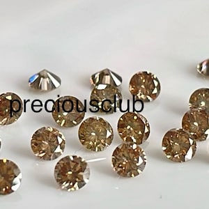 Natural Brown Diamond Round Brilliant Cut 3mm vs- Loose Brown Diamond brilliant cut