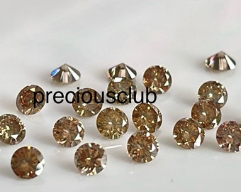Natural Brown Diamond Round Brilliant Cut 3mm vs- Loose Brown Diamond brilliant cut
