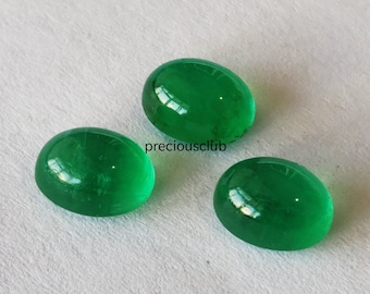 Naturel Super Top Qualité Émeraude Zambienne Ovale 3x5 mm Cabochon QUALITÉ AAA