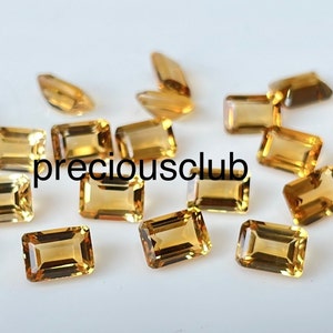 100 pc Wholesale lot of Natural Citrine Octagon Faceted AAA Quality 3x5mm to 10x12mm -Citrine Octagon Faceted