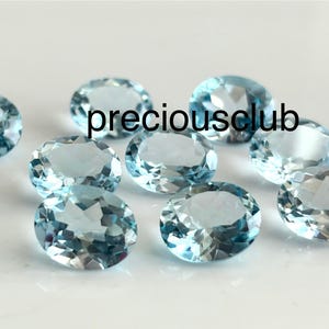 Natural Sky Blue Topaz Oval Cut 7x9mm Faceted - Loose topaz AAA High Quality