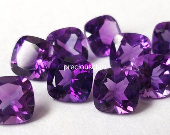 Natürliches afrikanisches Amethystkissen facettiert 5 mm bis 8 mm AAA-Qualität -African Amethystkissen AAA-Qualität