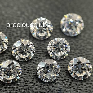 Sparkling E-F White Moissanite 4mm Round Cut Stone - VS Clarity, Brilliant Shine