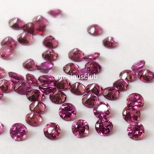 Granato rodolite rosa naturale taglio rotondo sfaccettato da 2 mm - Granato rodolite rosa sfuso qualità AAA