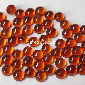 Natural Hessonite orange Garnet Round Cabochon 5mm AAA Quality -loose Hessonite orange Garnet Round Cabochon