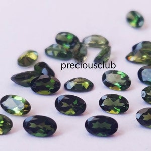 Natural Green Tourmaline Oval Cut 3x5mm Faceted Super Top AAA Quality- Loose Green Tourmaline Oval AAA Quality