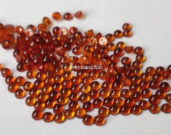 天然ヘソナイトオレンジガーネット 3mm ラウンドファセットAAA品質