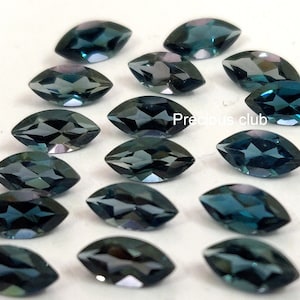Natural London Blue Topaz Marquise Cut 4x8mm Faceted - Loose topaz AAA High Quality