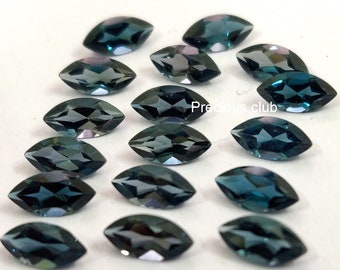Natural London Blue Topaz Marquise Cut 4x8 mm Faceted - Loose topaz AAA High Quality