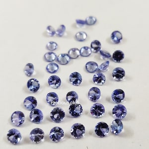 Natural Tanzanite 2mm Round Faceted cut AAA Quality- Loose Top quality Tanzanite