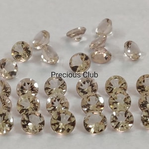 Natural Peach Color 5mm Morganite Round Faceted AAA Quality- Loose Morganite top quality