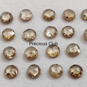 Natural brown Diamond 3mm rose cut aaa Quality- Loose Brown Diamond brilliant cut image 1