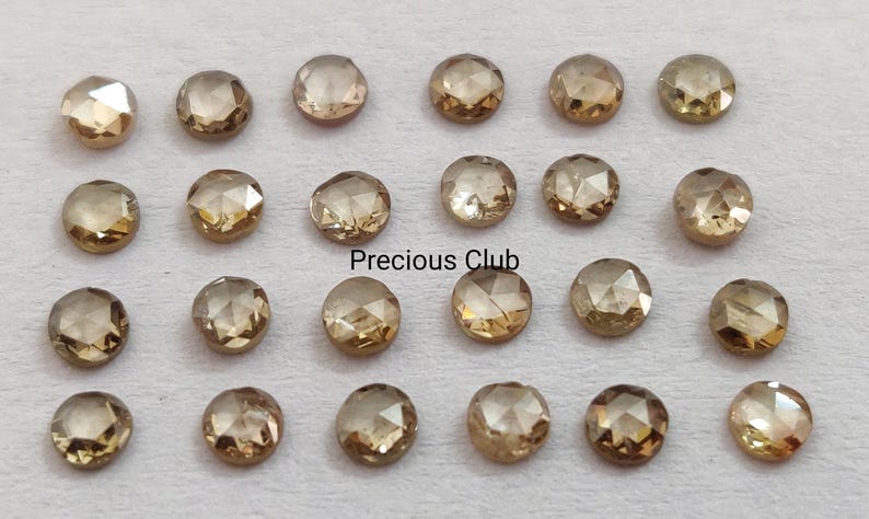 Natural brown Diamond 3mm rose cut aaa Quality- Loose Brown Diamond brilliant cut image 1