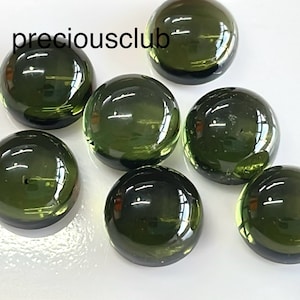 Natural Moldavite 10mm Round Cabochon AAA Quality- Loose Moldavite AAA Quality