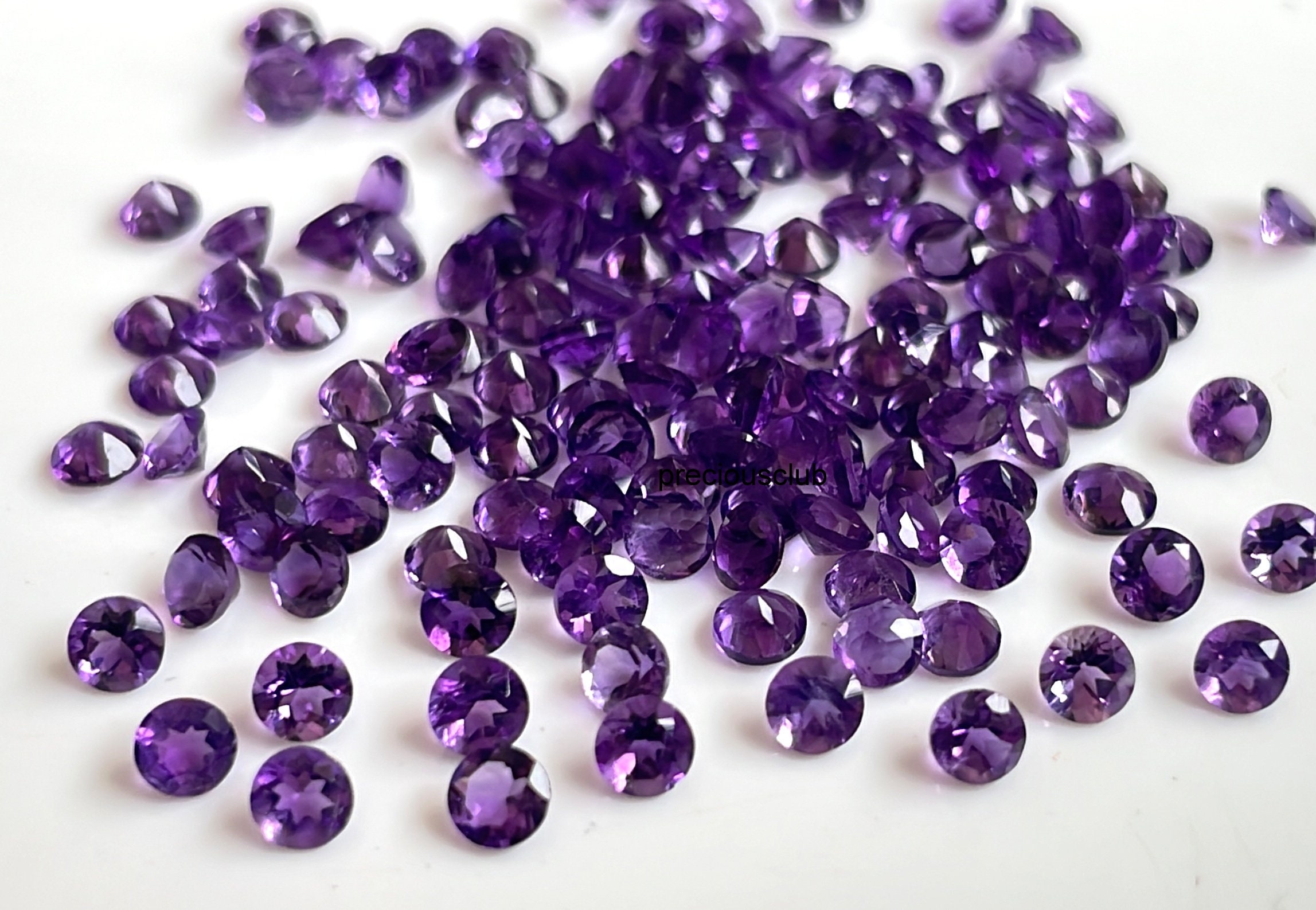 Large Hole Amethyst 4x8mm Heishi Beads with a 2.5mm Drilled Hole - approx.  8 inch strand