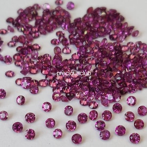 Natural Pink Rhodolite Garnet Round cut 2.50mm Faceted -Loose Pink Rhodolite Garnet AAA Quality