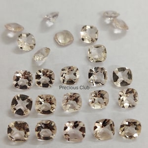 Natural Peach Color 4mm Morganite Cushion  Faceted AAA Quality- Loose Morganite top quality