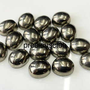 Natural Super Top Quality  Pyrite 8x10mm Oval Cabochon AAA Quality