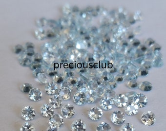 Natural Sky Blue Topaz Round Cut 2.5mm Faceted - Loose Topaz AAA High Quality