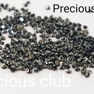 Natürlicher schwarzer Diamant Brilliant Rundschliff 1 mm - Loser schwarzer Diamant