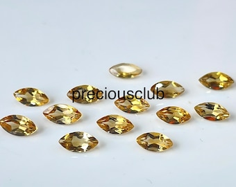 Lot De 8 Petites Citrines D'Arizona - Pierres Précieuses Jaunes Naturelles (4-5 Mm)