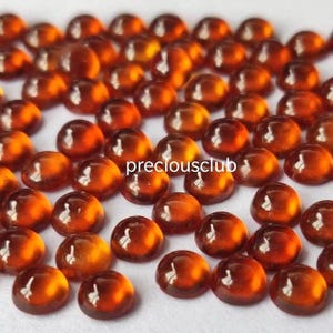 Natural Hessonite orange Garnet Round Cabochon 6mm AAA Quality -loose Hessonite orange Garnet Round Cabochon