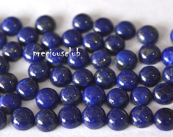 Lapislazzuli naturale rotondo cabochon da 7 mm - lapislazzuli sfuso qualità AAA