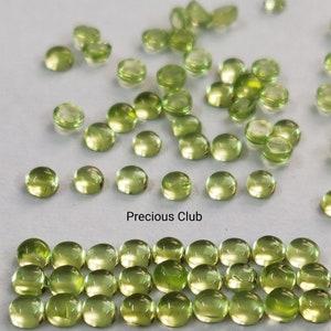 Natürliche Peridot Rund 3mm Cabochon - Loser Peridot AAA Qualität