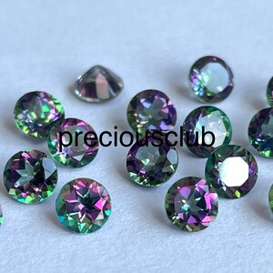Natural 8mm Mystic Topaz Round Faceted AAA Quality - Top Mystic Topaz Round Faceted