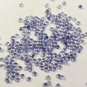 Natural Tanzanite 1.25mm Round Faceted cut AAA Quality- Loose Top quality Tanzanite