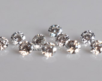 Natural White E-F Color Round Diamond Brilliant Cut Vs 2mm Loose E-F Color Diamond