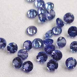 Natural Tanzanite 4mm Round Faceted cut AAA Quality- Loose Top quality Tanzanite