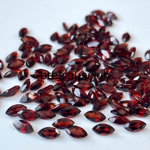 Natural Red Garnet 2x4mm Marquise Faceted AAA Quality - Garnet Marquise Faceted AAA Quality